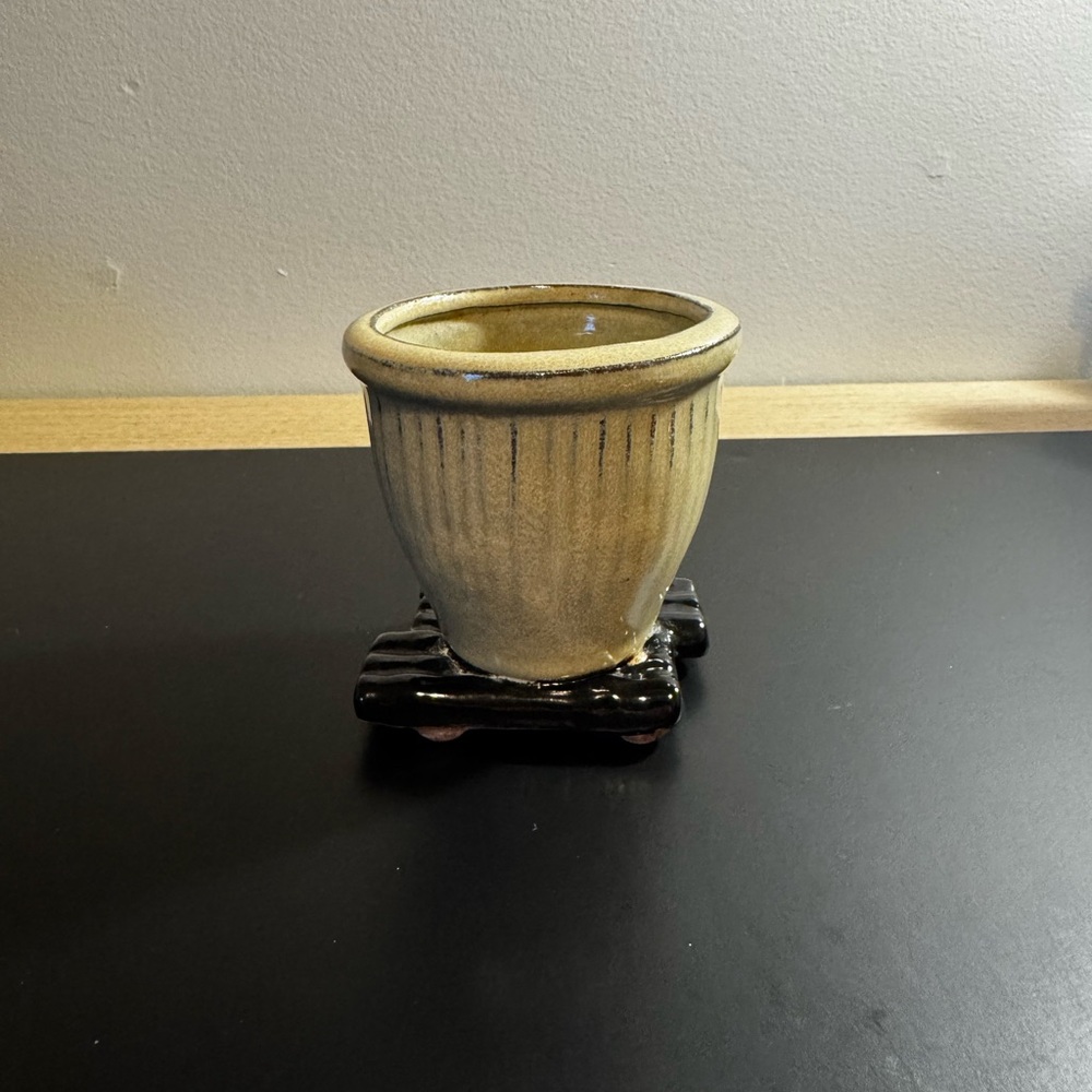 Elegant Small Cream Pottery Planter